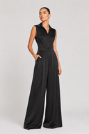 Salopeta black cu croiala lejera
