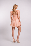 Asymmetrical silk mini dress
