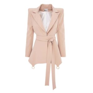 Sacou stil rochie Ringoux cu umeri sculpturali - imagine 2