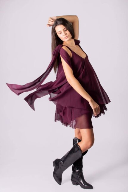 Rochie mini cu esarfe