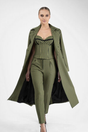 Corset Green Print cu bretele - imagine 4