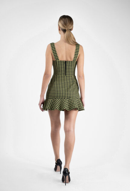 Fusta Green Print cu volan nefinisat - imagine 3