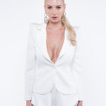 Sacou cu umeri inalti White