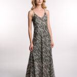 Rochie A line din voal printat