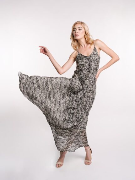 Rochie A line din voal printat