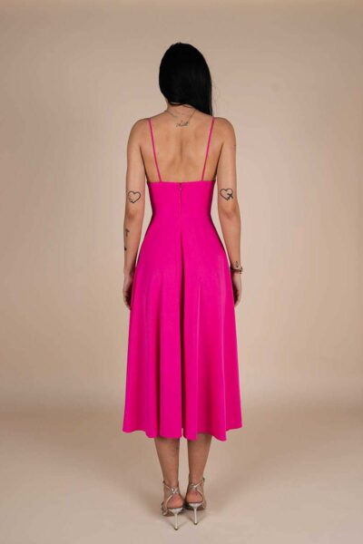 Rochie midi Lurisia Dark Hot Pink - imagine 5