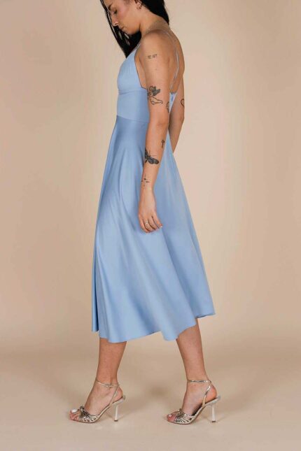 Rochie midi Lurisia Light Grey Blue - imagine 3