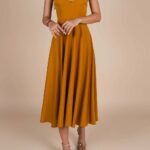 Rochie midi Lurisia Orange Brown