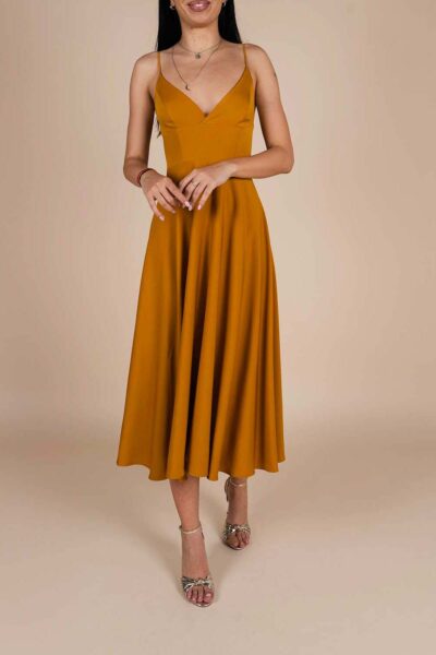 Rochie midi Lurisia Orange Brown