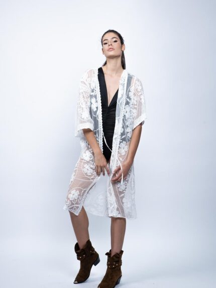 Caftan de plaja cu print deosebit