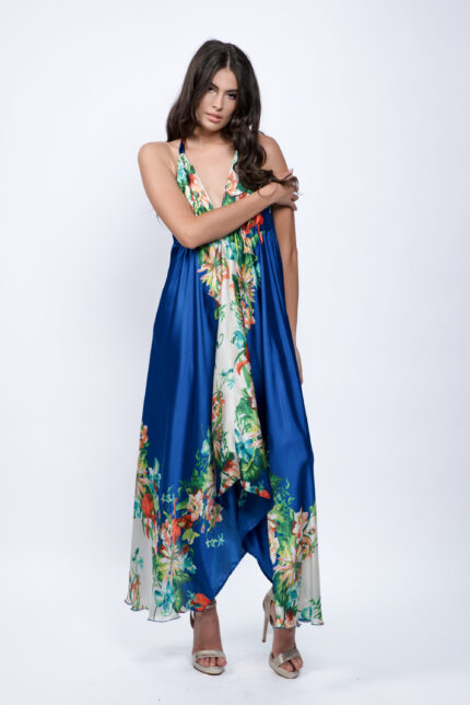 Rochie halter midi print floral