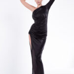 Rochie peliculizata mulata lunga cu fronseuri