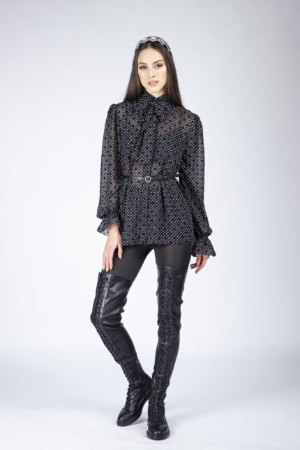 Camasa cu esarfa - imagine 2