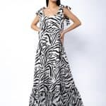 Rochie lunga vaporoasa Black and White