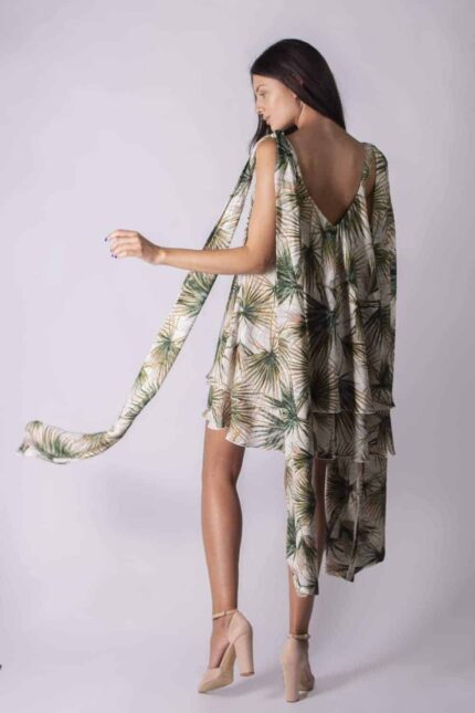 Rochie Lejeră cu Bretele Legate în Fundă - imagine 3