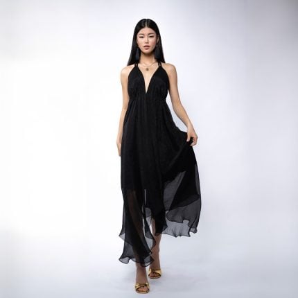 Rochie Edalie Halter Midi din Voal