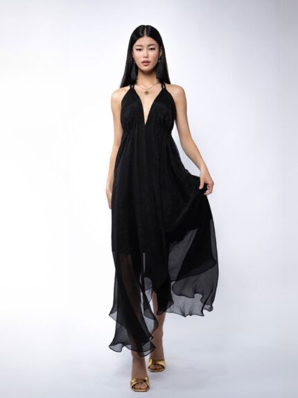 Rochie Edalie Halter Midi din Voal