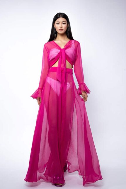 Compleu  din doua piese transparent - imagine 4