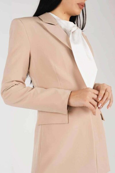 Costum clasic bej - imagine 5