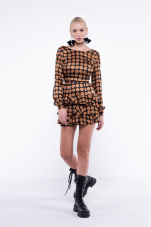 Rochie Pixie cu mânecă si volane