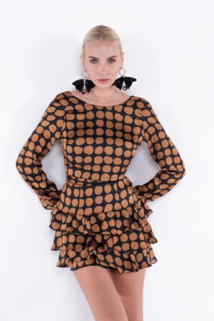 Rochie Pixie cu mânecă si volane - imagine 2