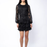 Rochie mini matase brodata