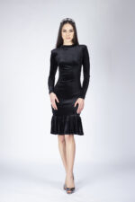 Rochie midi din catifea