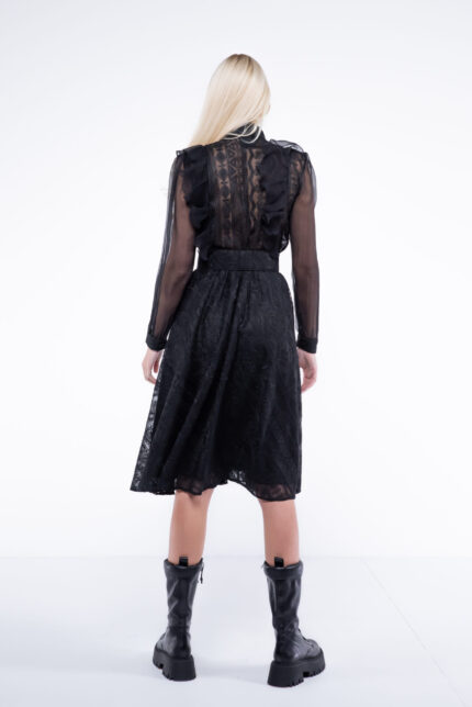 Rochie din voal de matase brodat - imagine 6