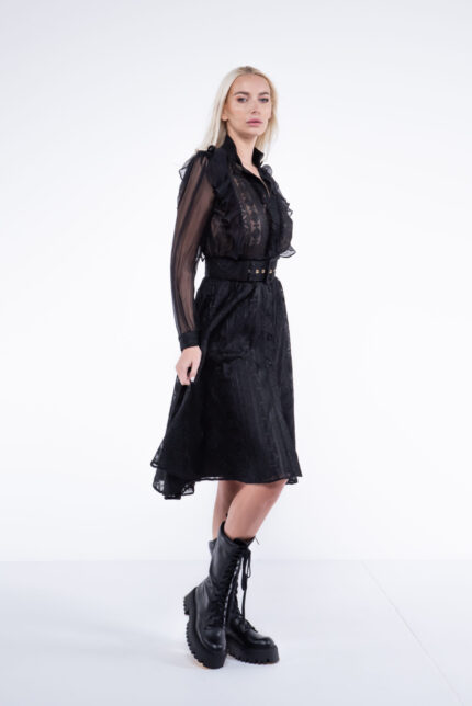 Rochie din voal de matase brodat - imagine 5