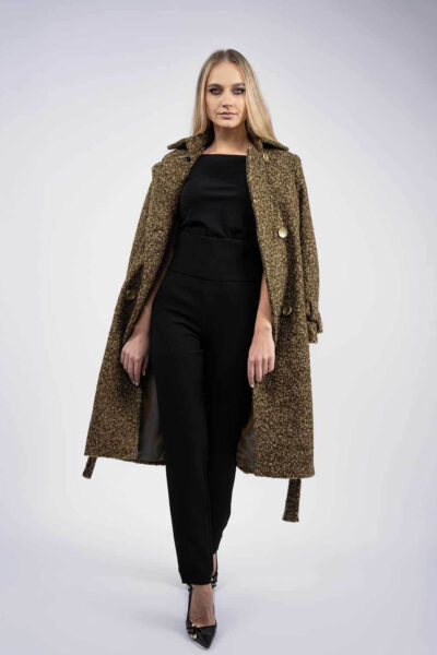 Palton lung din lana - imagine 4