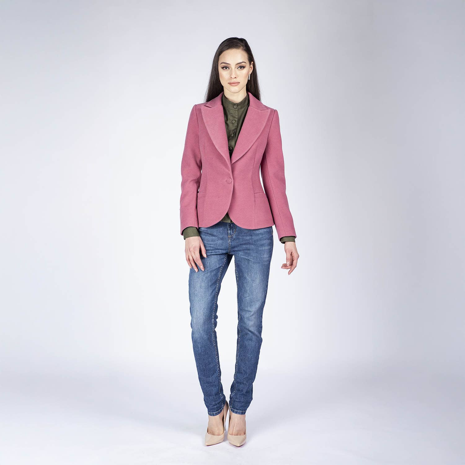Sacou cambrat raspberry