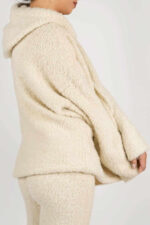 Set hanorac și pantaloni din lana Ivory - imagine 3