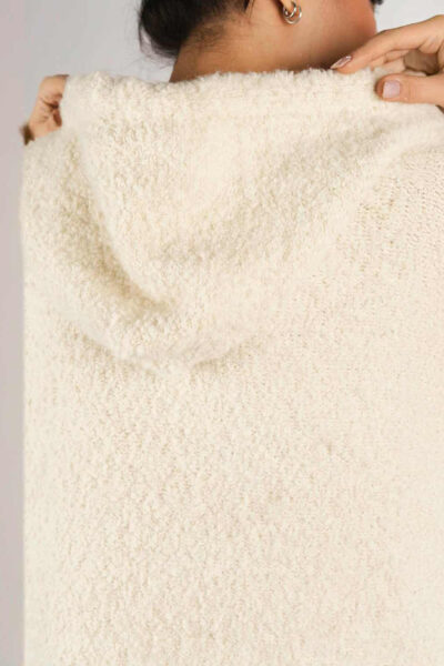 Set hanorac și pantaloni din lana Ivory - imagine 5