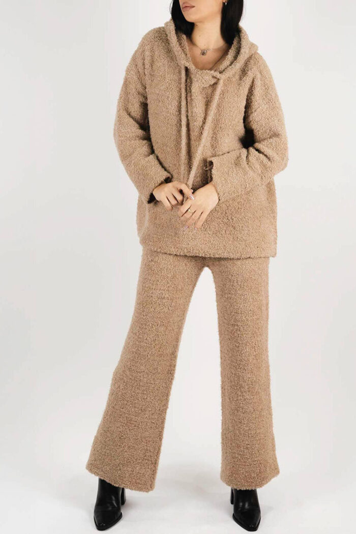 Set hanorac și pantaloni Cappuccino din lana - imagine 1