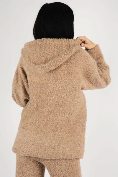 Set hanorac și pantaloni Cappuccino din lana - imagine 3