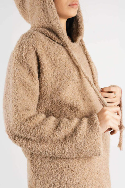 Set hanorac și pantaloni Cappuccino din lana - imagine 4