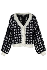 Pulover gros cu nasturi tricotati - imagine 4