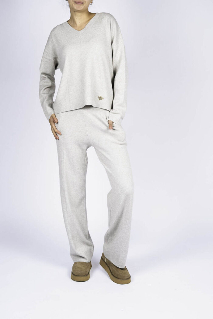 Compleu casual Grey din modal cu/fara funda detasabila - imagine 1