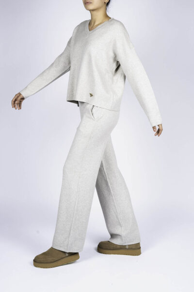 Compleu casual Grey din modal cu/fara funda detasabila - imagine 4