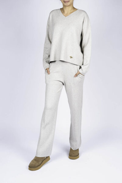 Compleu casual Grey din modal cu/fara funda detasabila - imagine 5