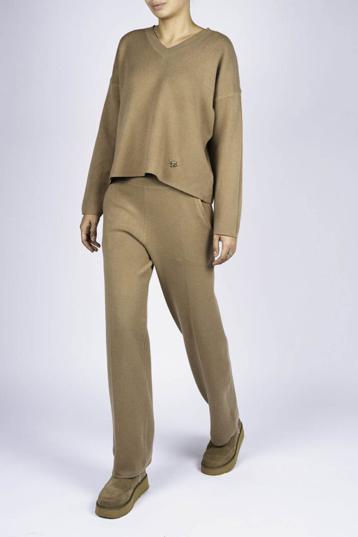 Compleu casual Caramel din modal cu/fara funda detasabila - imagine 2