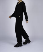 Compleu casual Black din modal cu/fara funda detasabila - imagine 3