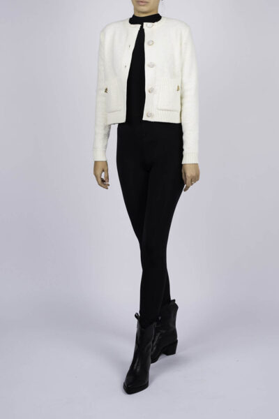 Pulover cu nasturi deosebiti si accente metalice aurii - imagine 6