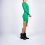 Rochie mulata asimetrica din tricot - imagine 3