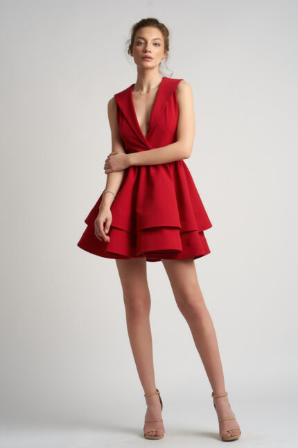 Rochie tip vesta cu design structurat