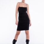 Rochie mini mulata din lycra cu fronseuri