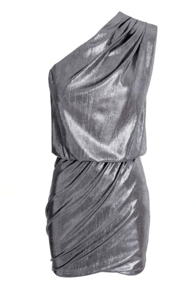 Rochie mini peliculizată asimetrică - imagine 3