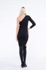 Rochie mulata asimetrica din tricot - imagine 4