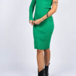 Rochie mulata asimetrica din tricot