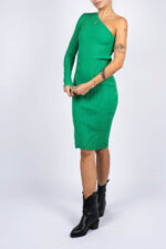 Rochie mulata asimetrica din tricot